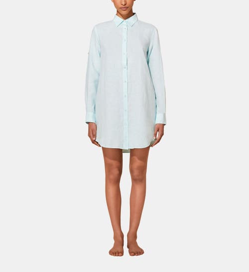 VILEBREQUIN SOLID LINEN SHIRT DRESS