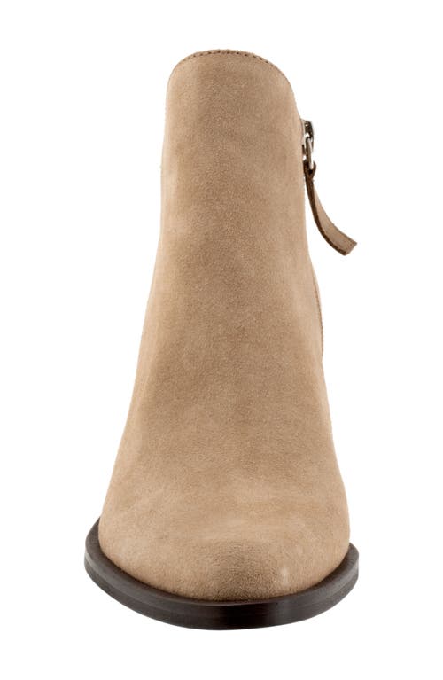 Eos Footwear Ellie Bootie In Taupe Suede
