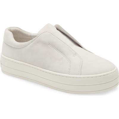 Jslides Heidi Platform Slip-On Sneaker, White