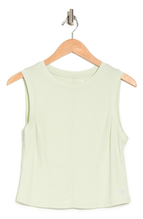 Apana Direction Crop Tank In Green Silver Heather