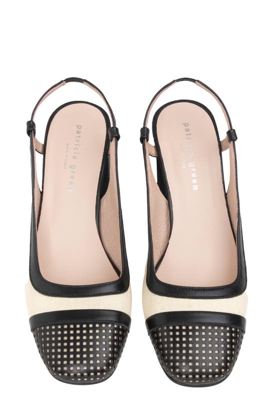 Shop Patricia Green Brooks Perforated Slingback Pump In Natural/ Black