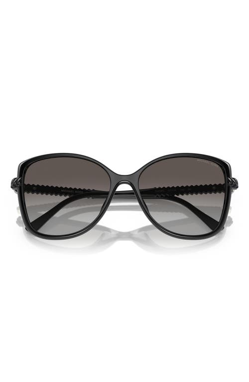 Michael Kors 55mm Gradient Butterfly Sunglasses In Black