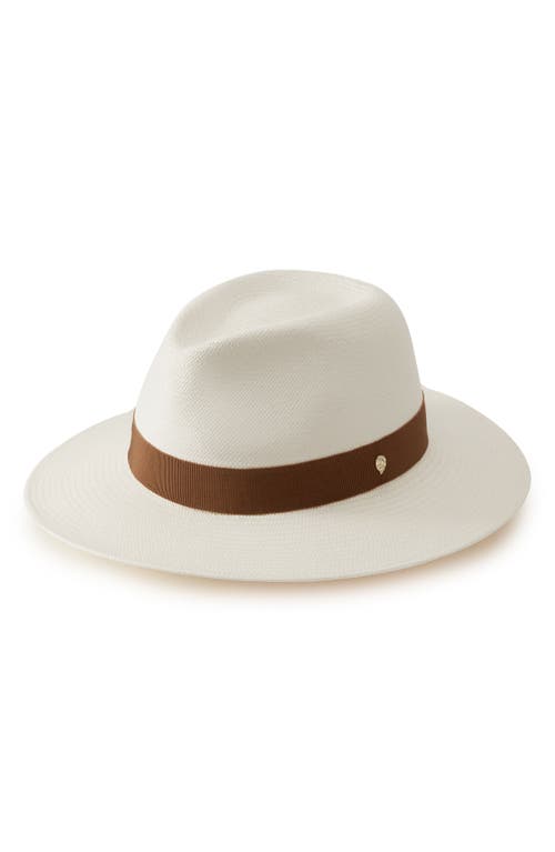 Vitoria Straw Panama Hat in Chalk/Nutshell