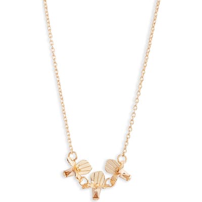 Lele Sadoughi Triple Flower Necklace