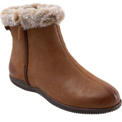 Softwalk Helena Faux Fur Bootie- Brown
