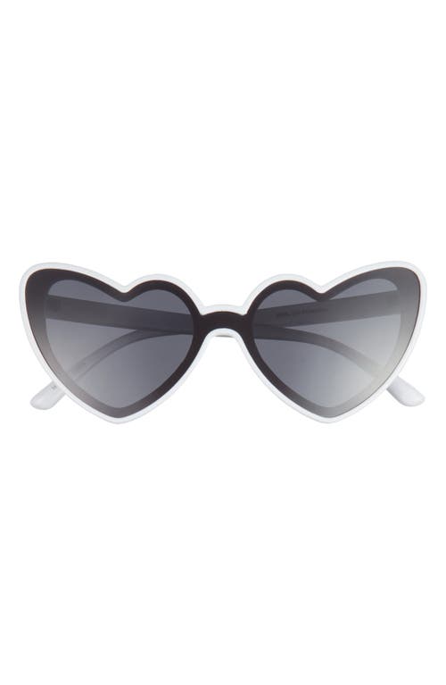 Shop Bp. 61mm Heart Sunglasses In White