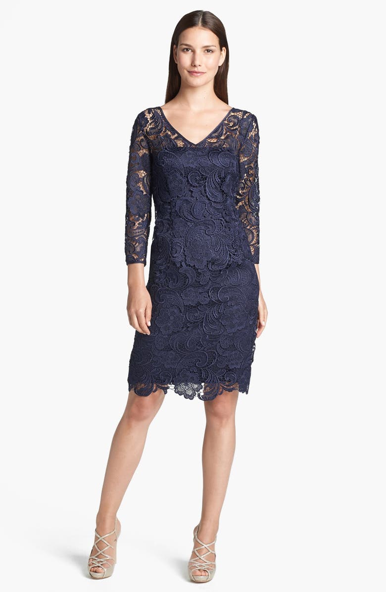 Adrianna Papell Guipure Lace Sheath Dress | Nordstrom