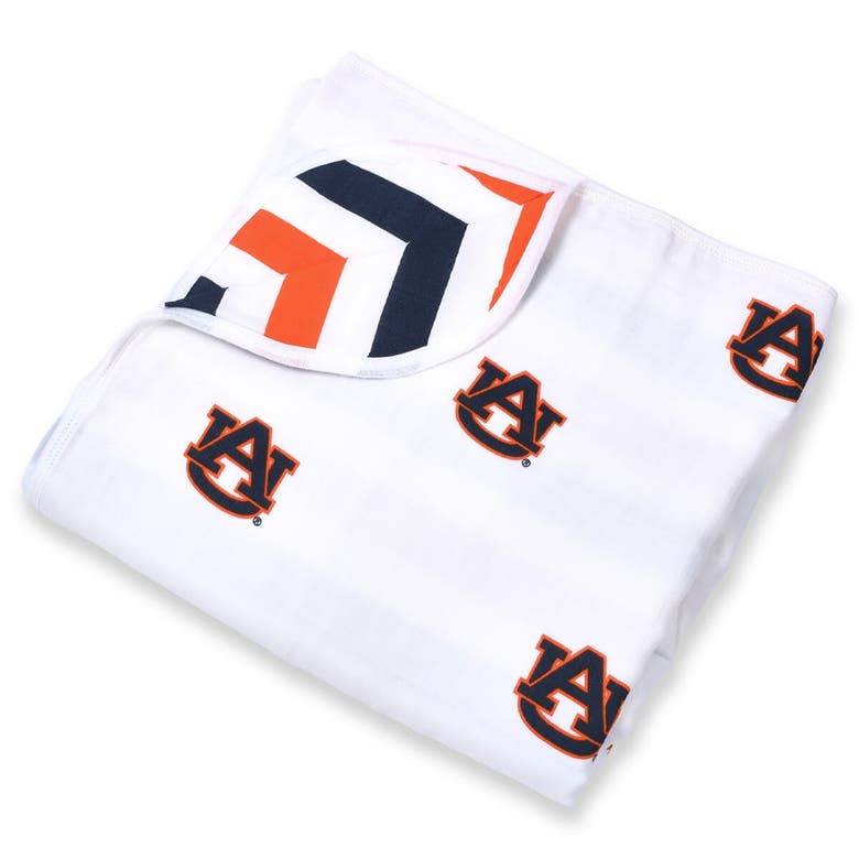 Shop Three Little Anchors Infant  Auburn Tigers 47" X 47" Muslin 4-layer Blanket In White