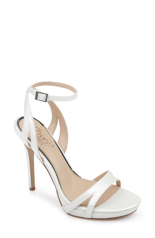 Jewel Badgley Mischka Arianna Ankle Strap Sandal In White