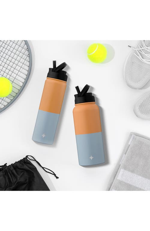 Joyjolt Stainless Steel Water Bottle In Orange/blue