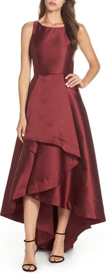 Adrianna Papell Mikado High Low Sleeveless Gown Nordstrom