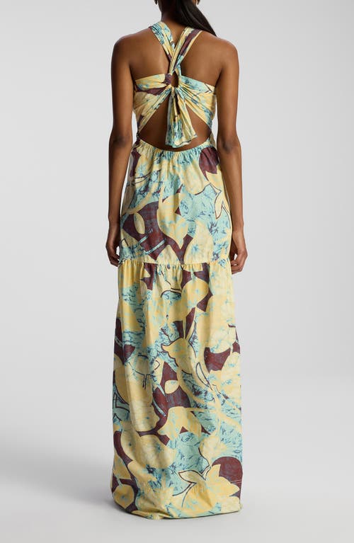 Shop A.l.c . Veronica Halter Dress In Carob/chardonnay