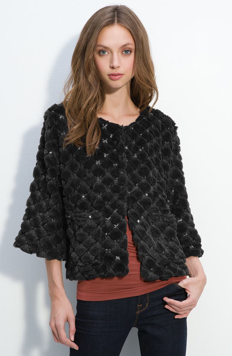 Collection XIIX Sequined Faux Fur Jacket | Nordstrom