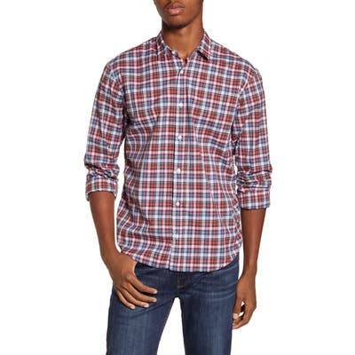 Frank & Eileen Finbar Regular Fit Plaid Flannel Button-Up Sport Shirt, Red