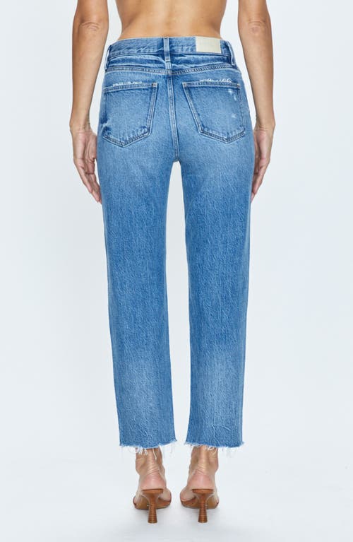 Pistola Charlie High Waist Frayed Ankle Straight Leg Jeans In Overlook Vintage