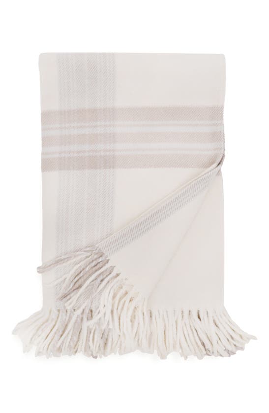 Shop Pom Pom At Home Geneva Throw Blanket In Ivory/ Taupe