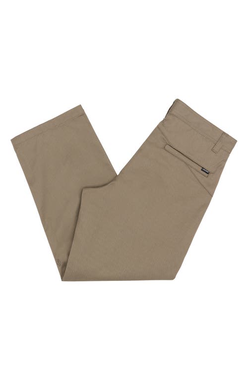 Shop Volcom Frickin Skate Cotton Blend Chinos In Teak