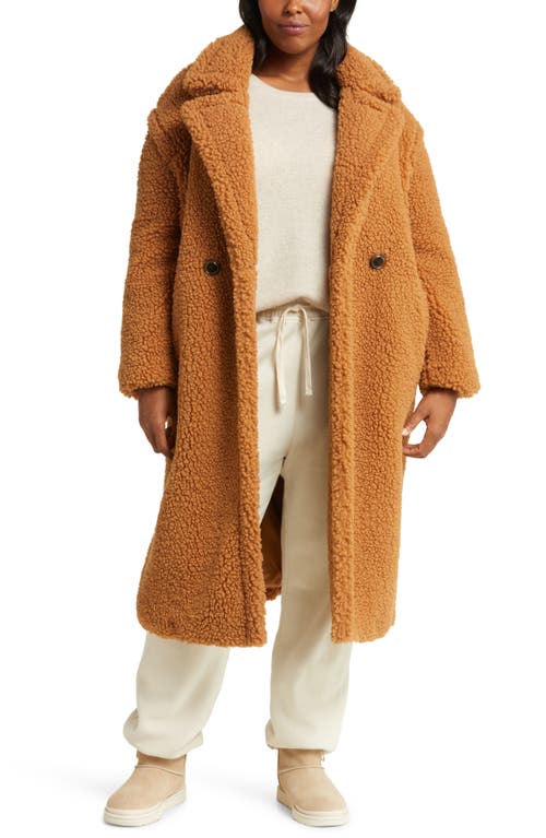UGG(r) Gertrude Double Breasted Teddy Coat in Chestnut