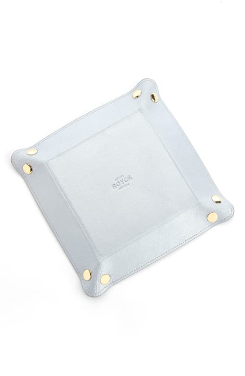 Shop Royce New York Catchall Leather Valet Tray In Silver