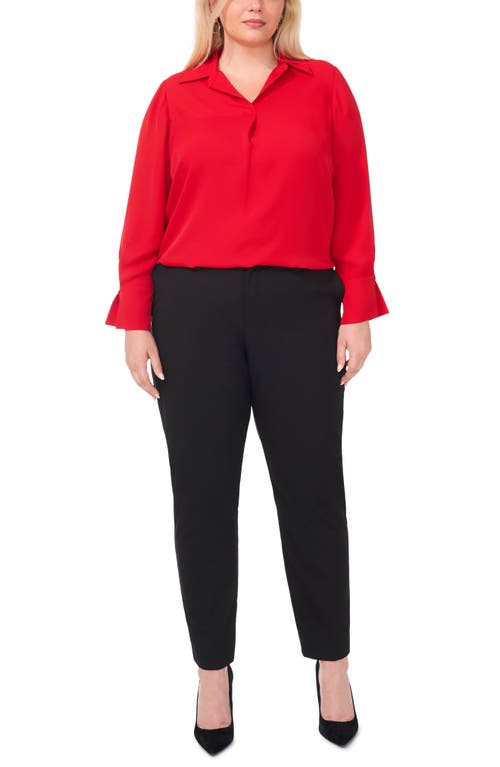 Shop Halogenr Halogen(r) Johnny Collar Top In Ultra Red