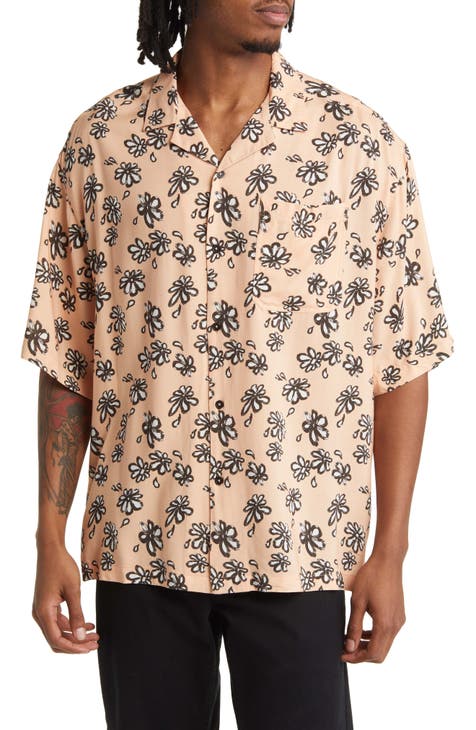 Floral Short Sleeve Button-Up Shirt