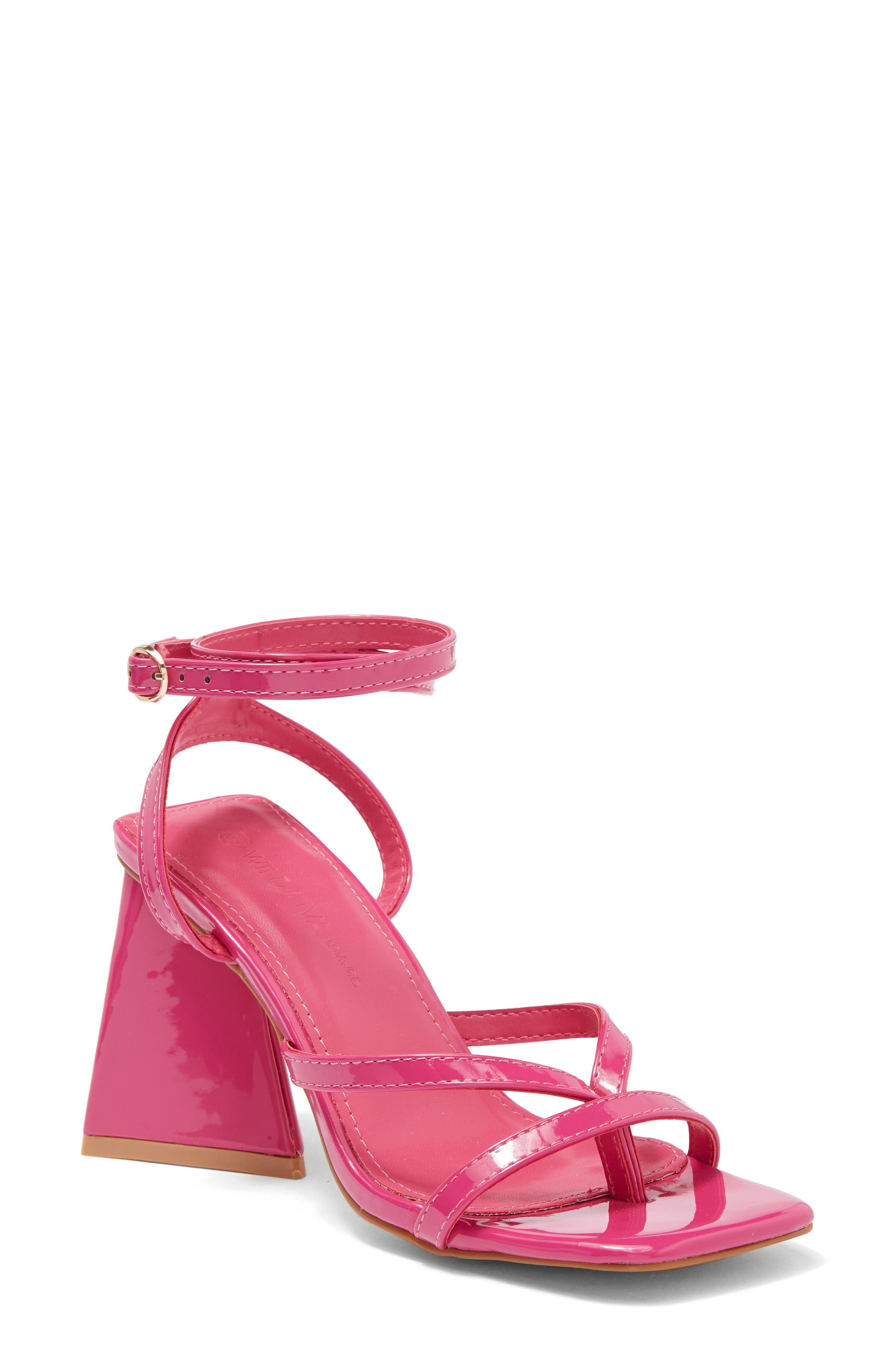 pink heeled sandals