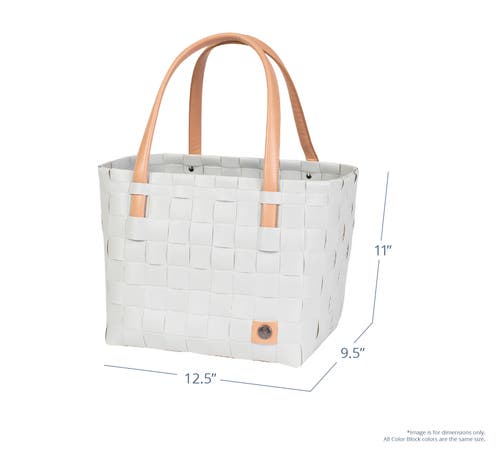 Shop Handed By Color Block Recycled Tote Bag In Apricot Blush Mix