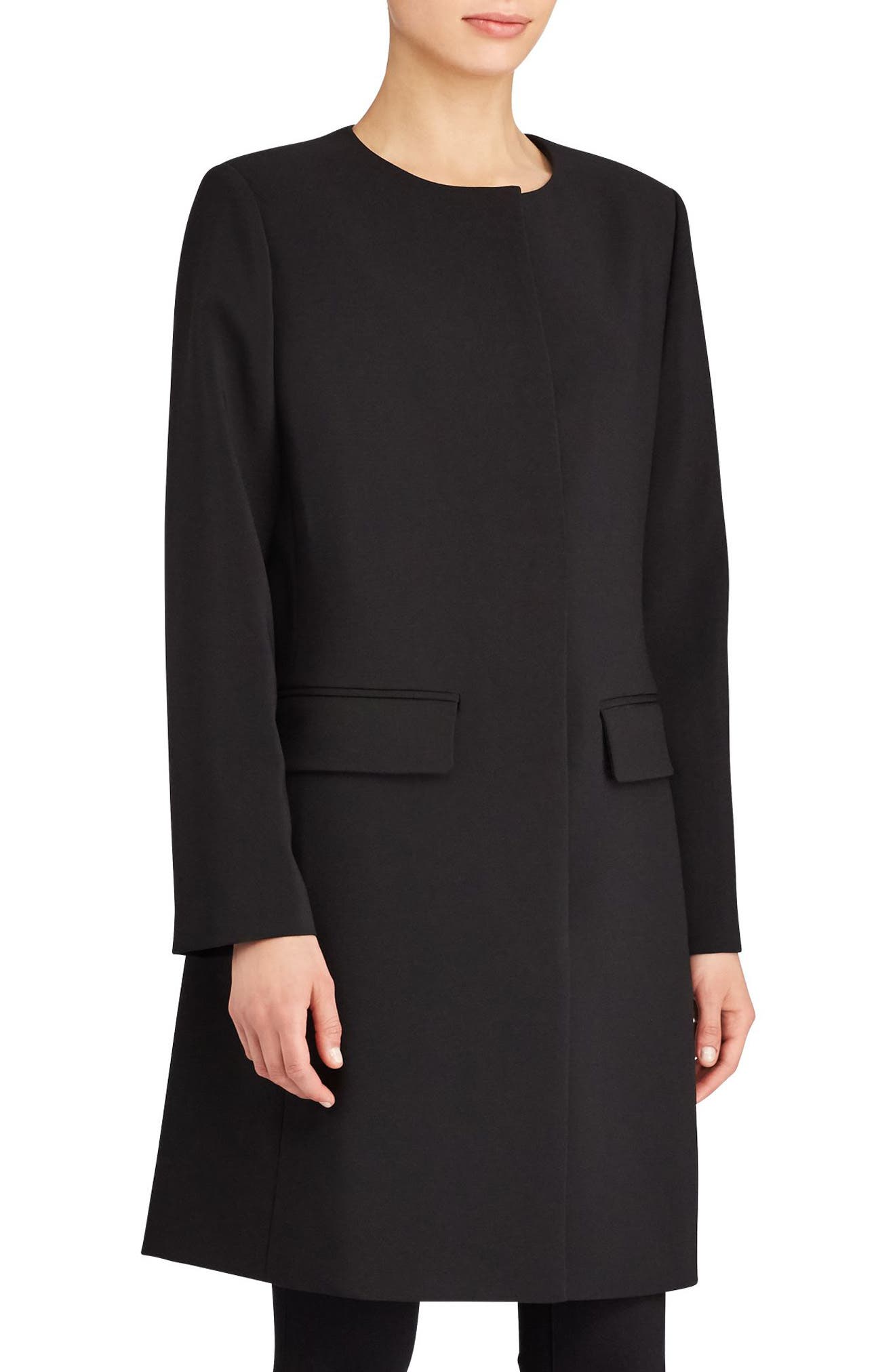 ralph lauren crepe coat