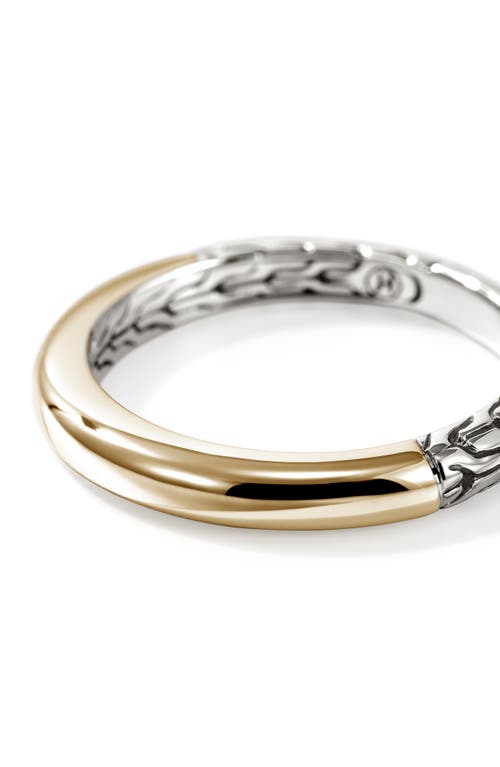 John Hardy Jh Essential 14k Gold & Sterling Silver Band Ring, 3mm In Silver/gold
