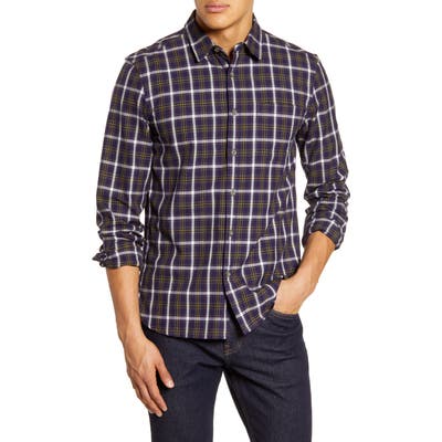 French Connection Country Plaid Regular Fit Shirt, Purple