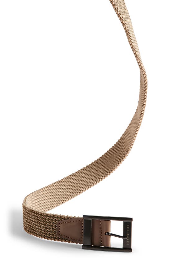 Shop Ted Baker Columm Reversible Elastic Belt In Stone