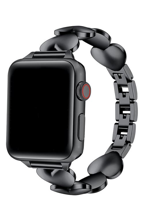 The Posh Tech Aphrodite Heart Bracelet Apple Watch® Watchband In Black