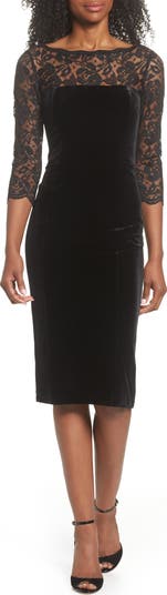 Eliza j velvet sheath dress best sale