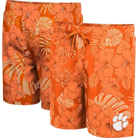 Men's Orange Swim Trunks & Swimwear