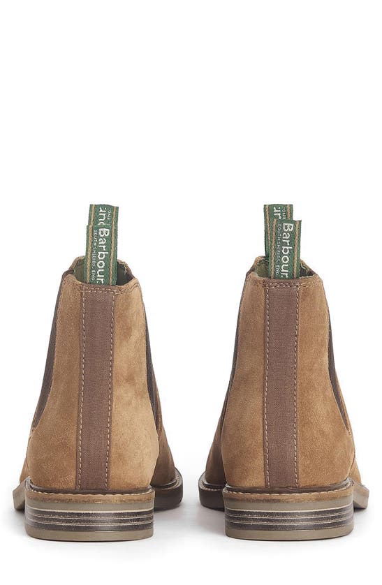 Shop Barbour Farsley Chelsea Boot In Fawn Suede