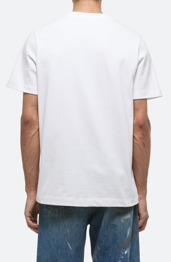 Shop Helmut Lang Tonal Embroidered Logo T-shirt In White
