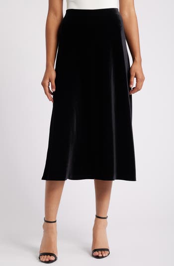 Anne Klein A Line Stretch Velvet Skirt Nordstrom