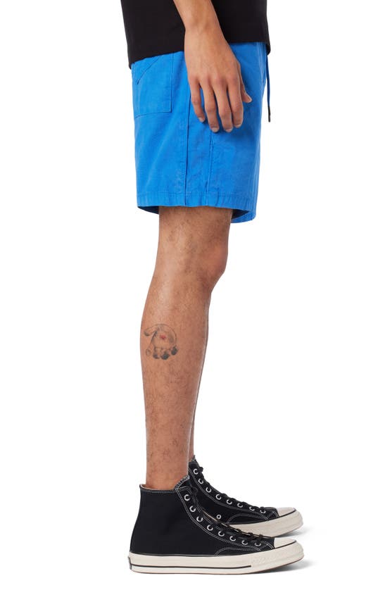 Hudson Racer Stretch Ripstop Drawstring Shorts In Ripstop Blue