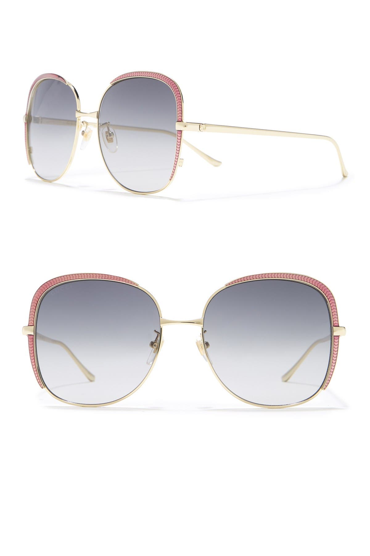 gucci 58mm oversized square sunglasses