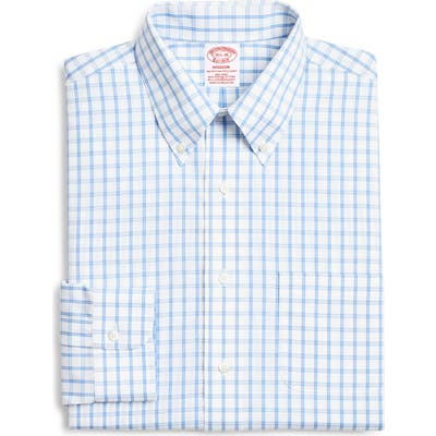Brooks Brothers Madison Classic Fit Windowpane Dress Shirt