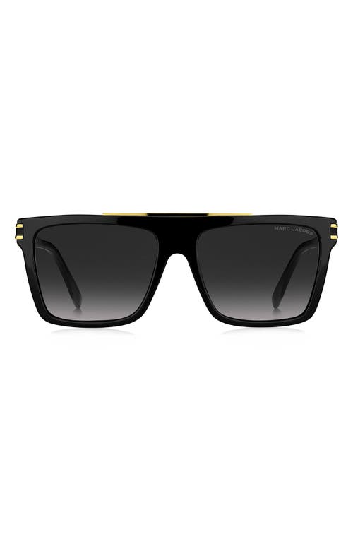 Marc Jacobs 58mm Rectangle Sunglasses In Black
