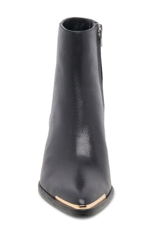 Shop Dolce Vita Nonah Pointed Toe Bootie In Black Leather