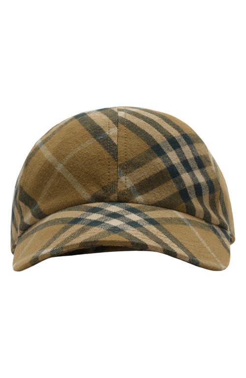 Shop Burberry Check Cotton Twill Adjustable Baseball Cap In Camp Ip Check