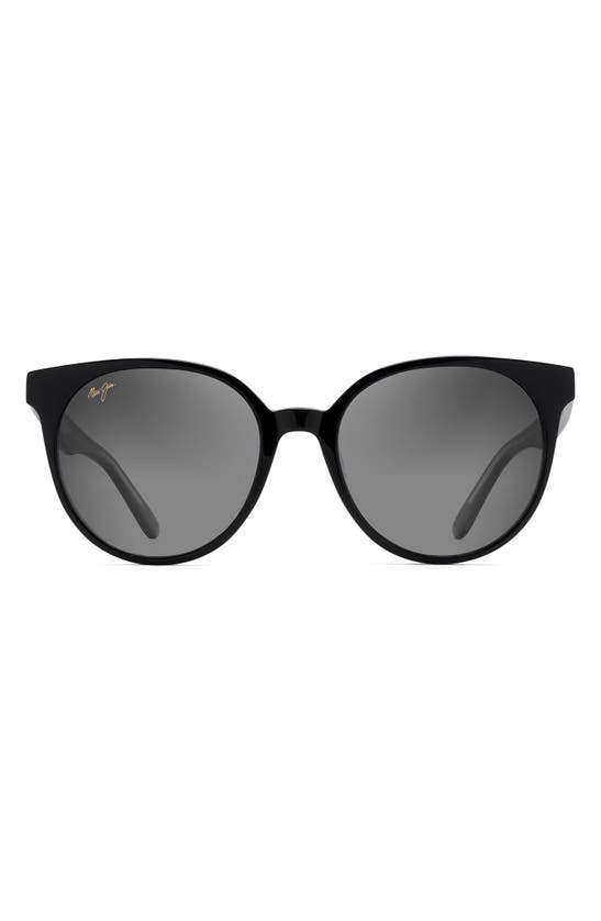 Maui Jim Mehana 55mm Polarized Plus2® Cat Eye Sunglasses In Black/gray Polarized Gradient