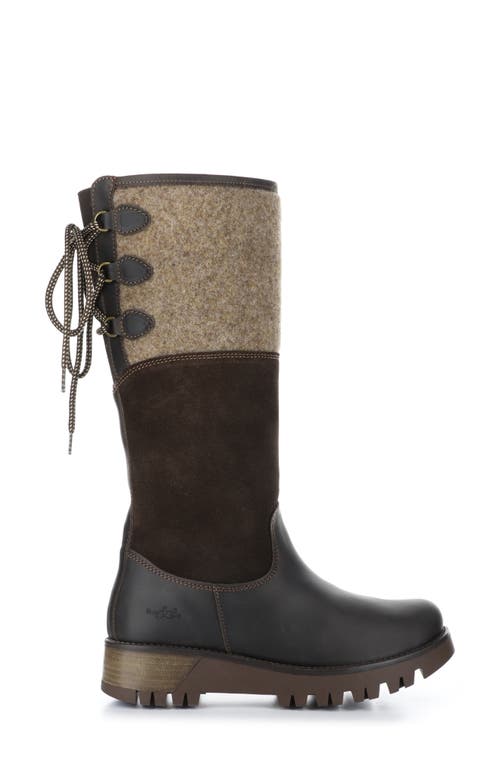 Shop Bos. & Co. Goose Primaloft® Waterproof Boiled Wool Mid Calf Boot In Dark Brown/coffee Saddle