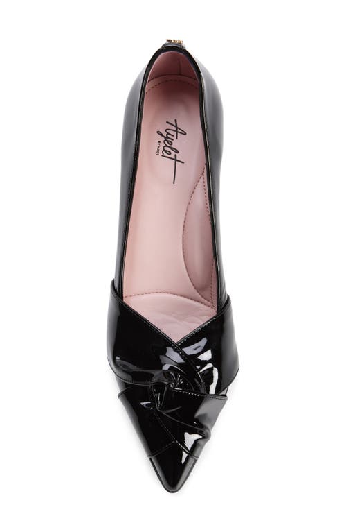Naot Harlow Pointed Toe Pump In Black Classic Patent