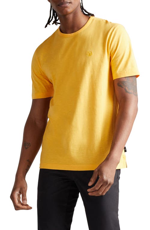 Ted Baker London Linver Embroidered Cotton T-Shirt in Mid Yellow at Nordstrom, Size 7