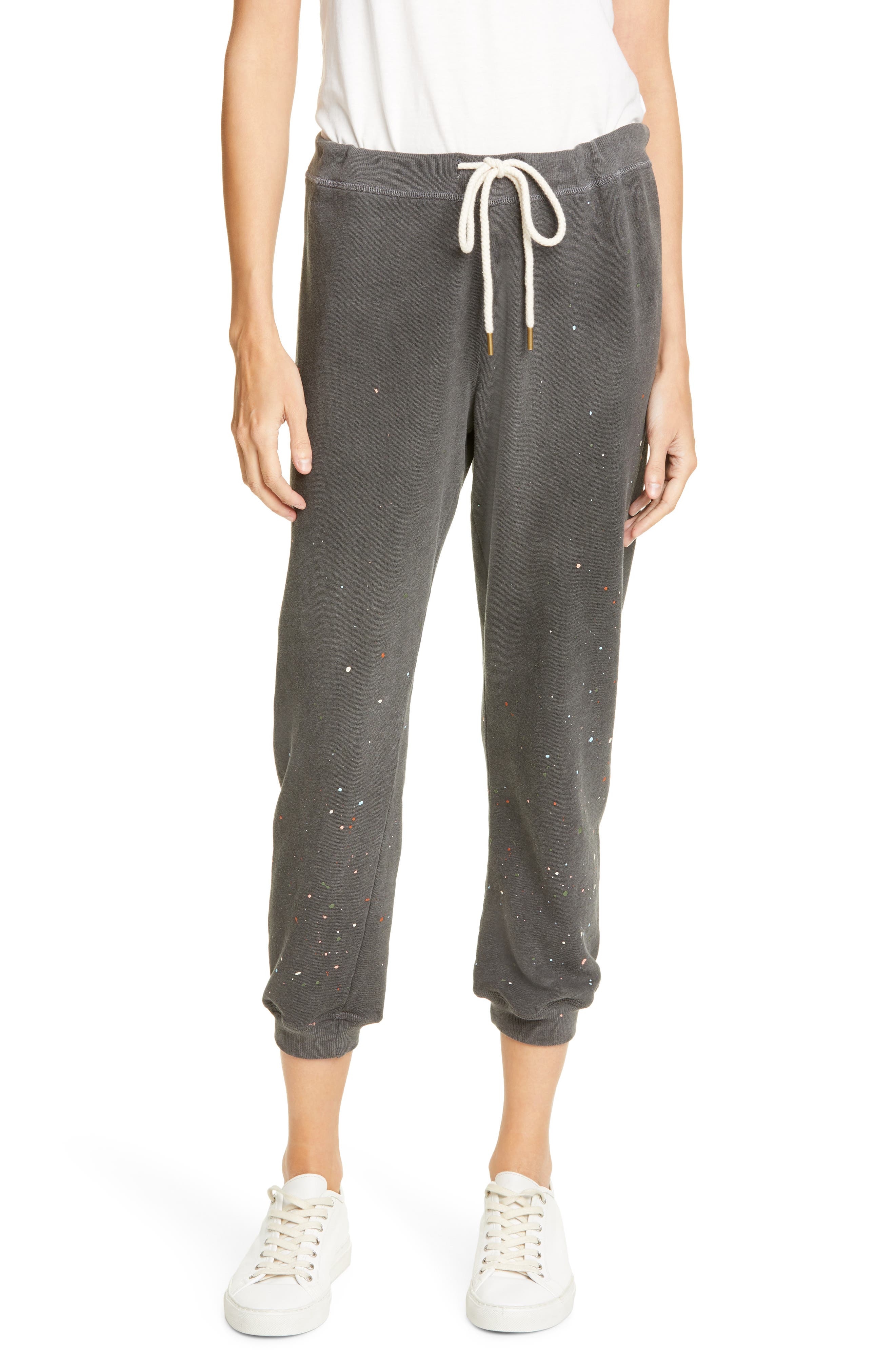 The Great. The Cropped Sweatpants, Black