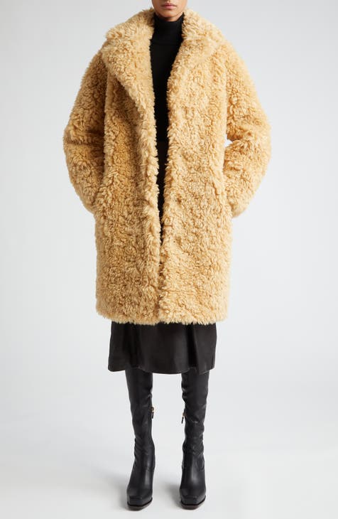 Cozy Brown faux fur Suit with LV Inspired Black Monograms, Hoodie