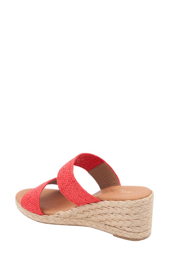 Shop Andre Assous Nori Espadrille Wedge Sandal In Red